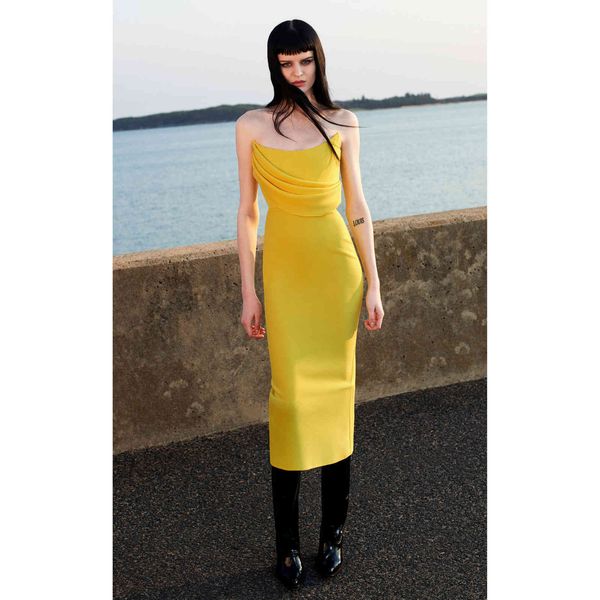 

casual dresses summer yellow bodycon vintage vestios elegant celebrity woman party midi du8a, Black;gray