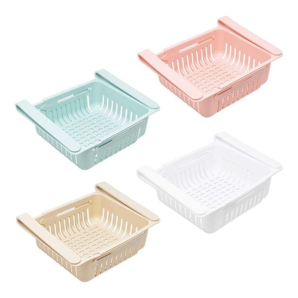 

storage bottles & jars 4pcs fridge drawer organizer refrigerator drawers for shelves - adjustable kitchen hanging