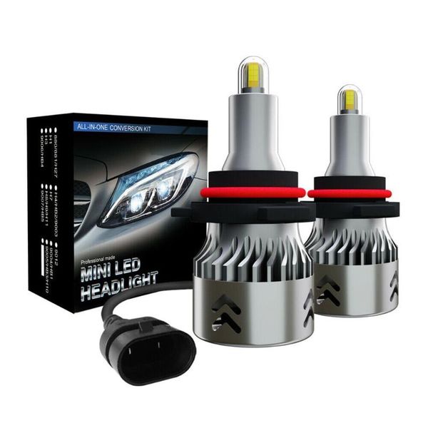 

car headlights kit led headlight lamp plug & play suv bright useful 2 pcs 30000lm