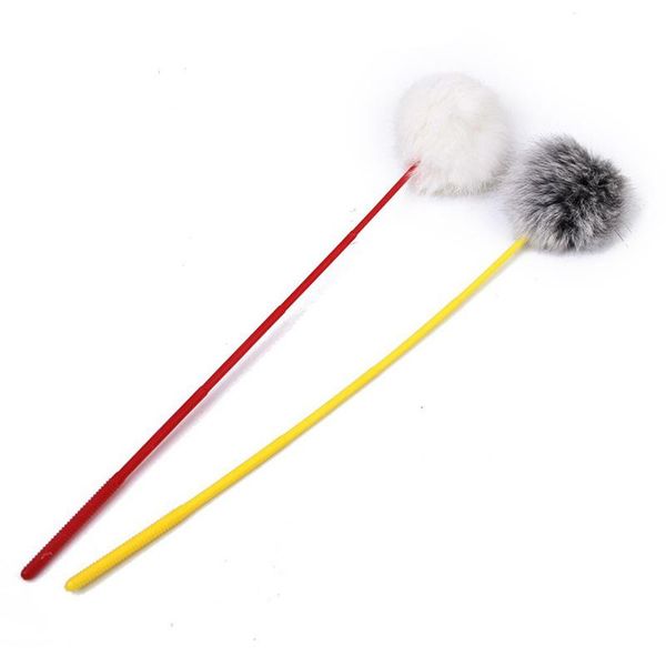 

cat toys teaser toy with plush ball for