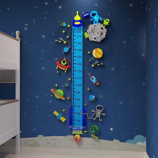 

wall stickers children's height measure sticker 3d stereo measuring ruler cartoon baby room decoration layout removable acrylic wallpap