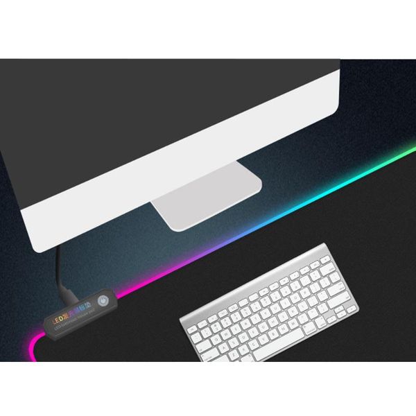 

mouse pads & wrist rests pad home office oversized glowing led illuminated computer accessories large rgb ultra thin lapfoldable keyboar