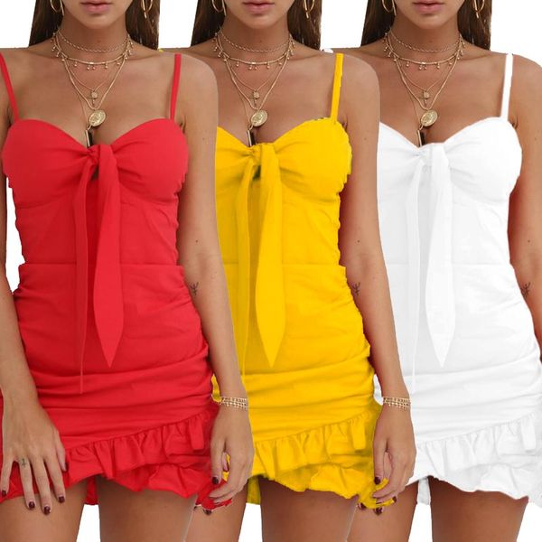 

2021 summer european and american suspender off shoulder dress, White