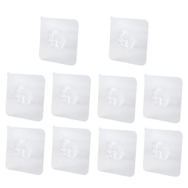 

hooks & rails punch-waterproof oilproof self adhesive transparent reusable seamless wall hanging hook for kitchen bathroom office
