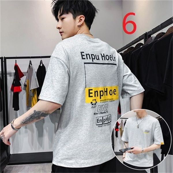 

men's t-shirts original printed round neck short-sleeved t-shirt loose cotton 3 5c58, White;black