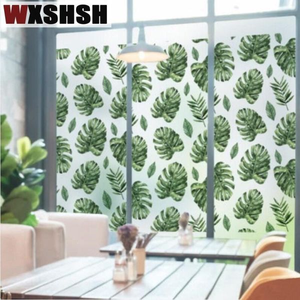 

80cmx100cm static cling window film cute animals and plants private decorative frosted glass for door cabinet table stickers