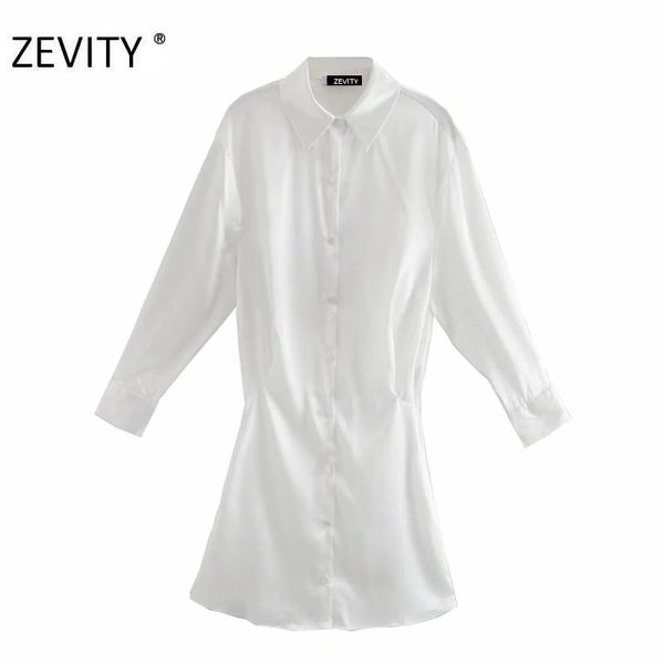 

casual dresses zevity women elegant turn down collar long sleeve mini dress office lady back pleats vestido chic summer business ds4300, Black;gray