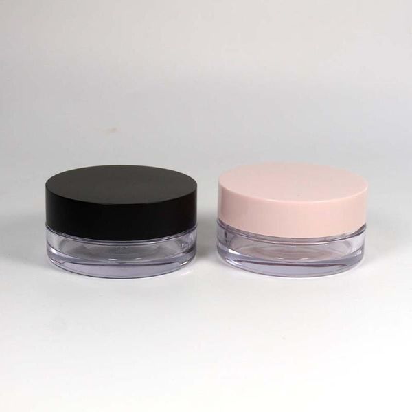 

storage bottles & jars 10g pink and black cap powder packing box for loose cosmetics container with mirror