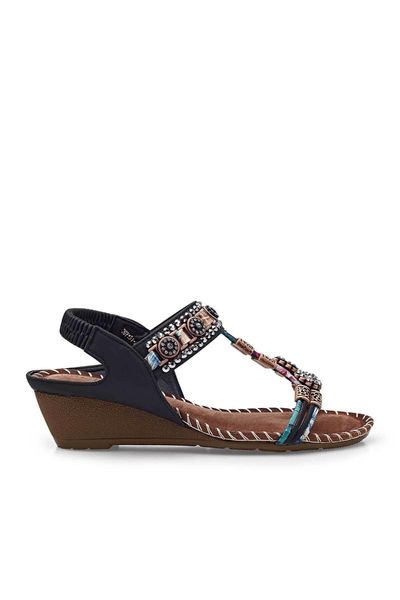 

sandals women's black fill heel 38921 y1512