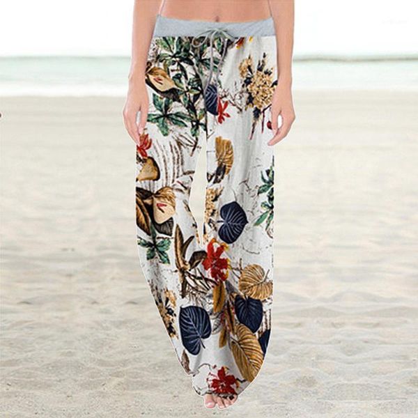 

women's pants & capris vintage loose casual harajuku printed comfy pajama lounge palazzo summer trousers for female pant, Black;white