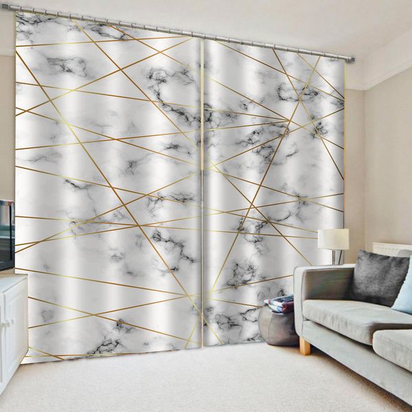 

luxury grey marble curtain 3d blackout curtains for living room