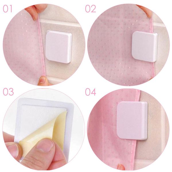 

2pcs/set shower curtain clips anti splash spill drop water high-quality toilet guard shower curtain rings clip bathroom products