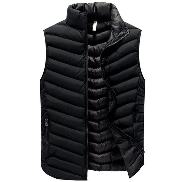 

men's vests mens vest jacket autumn warm sleeveless jackets winter windproof waistcoat men fashion casual cotton outwear veste homme, Black;white