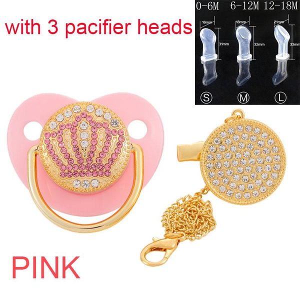 

pacifiers# baby pacifier rhinestone clips chain 26 name letters silicone infant nipple shower gifts bpa soother