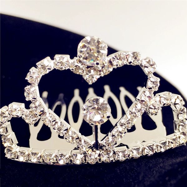 

version of bridal comb children's love crown comb, Golden;silver