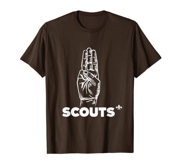 

symbole scout leader, scouting lovers, funny scout tshirt, White;black