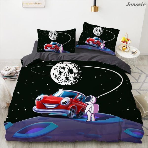 

bedding sets astronaut space duvet cover around the moon set 3d printing cartoon quilt for children twin full  king size