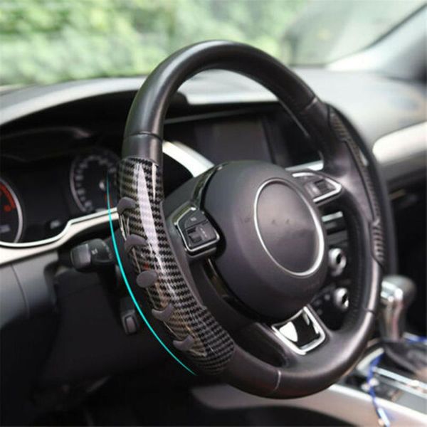 

steering wheel covers universal carbon fiber look car 37-38cm non-slip cover