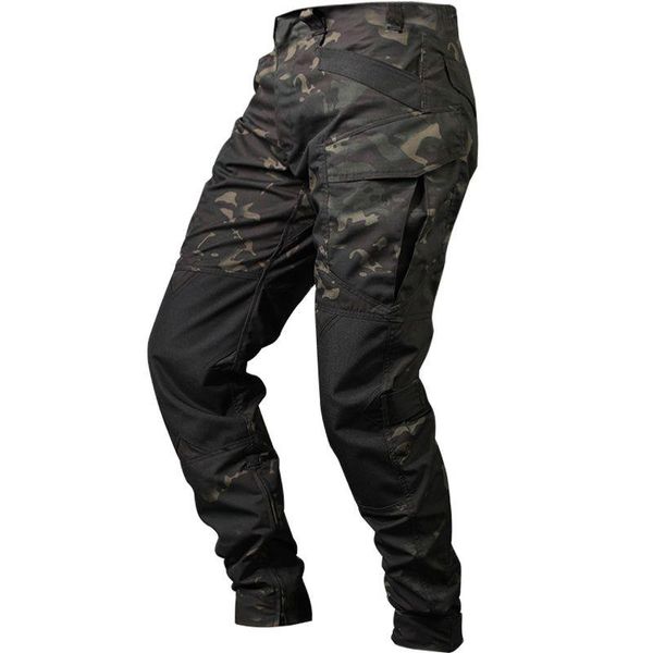 

quality spring tactical pants military clothing army camouflage cargo knee reinforced durable drop men's, Black