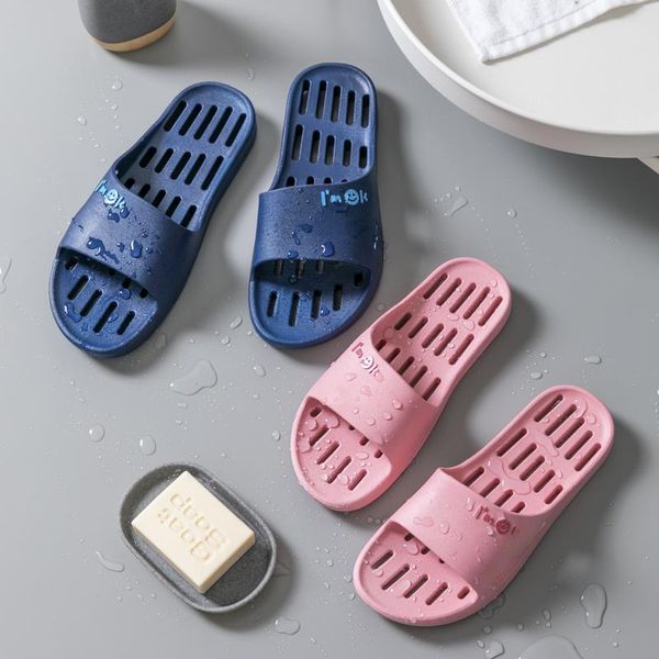 

simple male room slippers women summer soft female shoes men couple flip flop bathroom waterproof non-slip home slides, Black