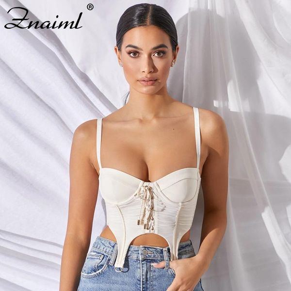 

women's tanks & camis quality fabric elegant off shoulders sleeveless lace up tank zipper ladies club only size s rice white