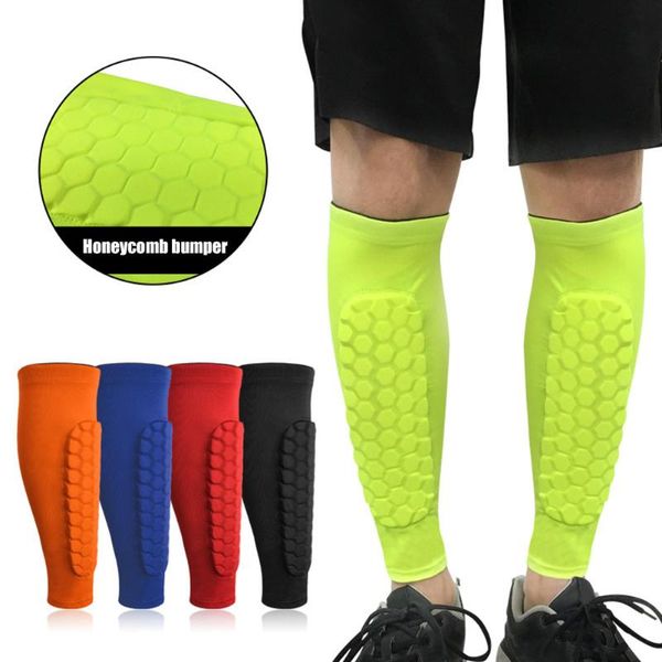 

honeycomb shin guard professional sports football shields soccer legging shinguards leg sleeves protective gear elbow & knee pads, Black;gray