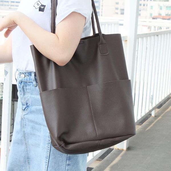 

evening bags leather tote bag women's one shoulder portable shopping art