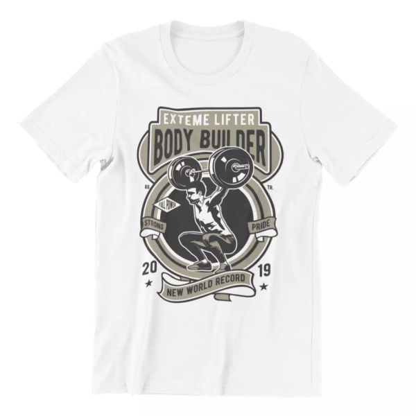 

extreme lifter body builder gym bodybuilding motivation t-shirt beast clothing, White;black