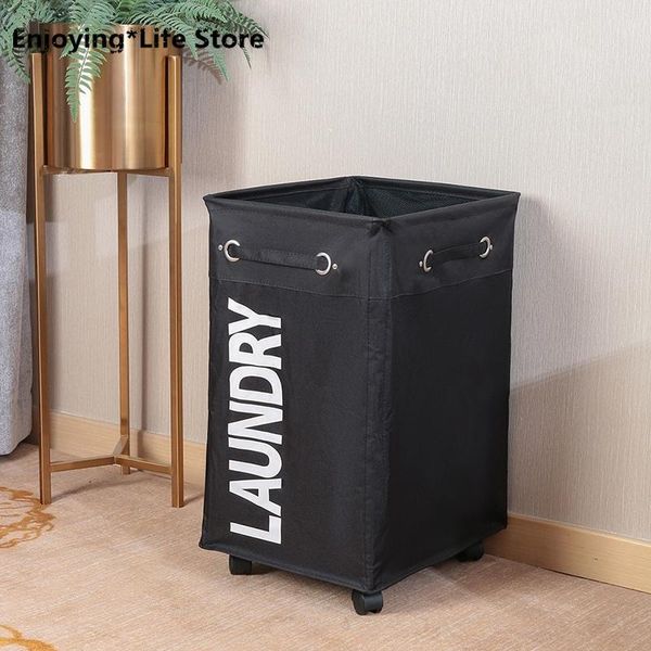 

dirty clothes laundry basket foldable storage with wheel for office waterproof oxford bathroom hamper bags