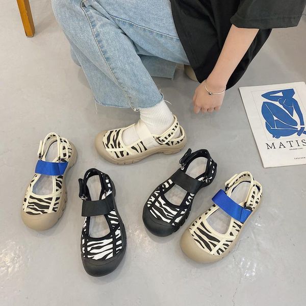 

comfort shoes for women luxury sandals summer heels mary jane shallow mouth fashion girls leopard low 2021 basic casual pu rubbe, Black