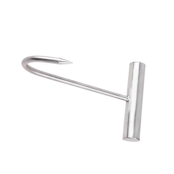 

hooks & rails stainless steel hook practical pork roasted t-hook useful beaf chicken kitchen tool for home shop (20cm)