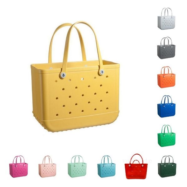 

storage bags large captity beach color summer imitation silicone basket creative portable women totes bag t2i53043