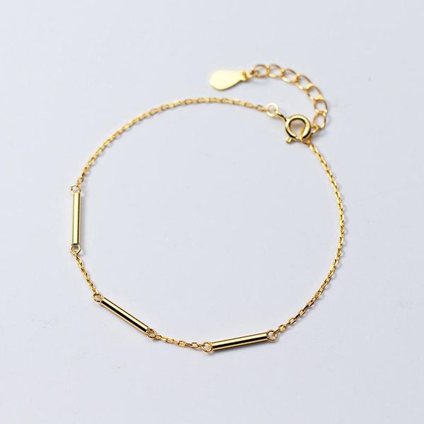 

link, chain la maxza classic stick silver bracelet 925 women jewelry fashion minimalist sterling bracelets for trendy, Black