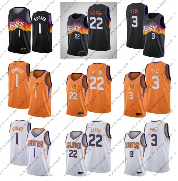 

basketball jerseys 1 devinÂbooker 3 chrisÂpaul 22 deandre breathable jersey, Black;red