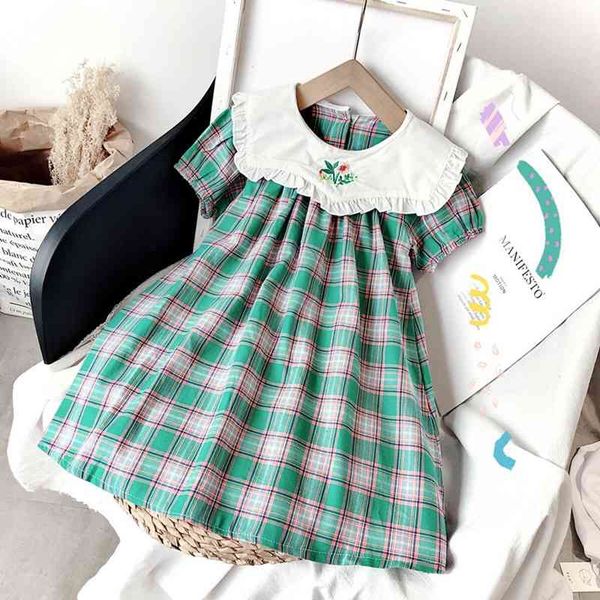 

gooporson cute summer litle girls costume flower embroidery korean fashion short sleeve princess dress vestidos birthday clothes 210508, Red;yellow