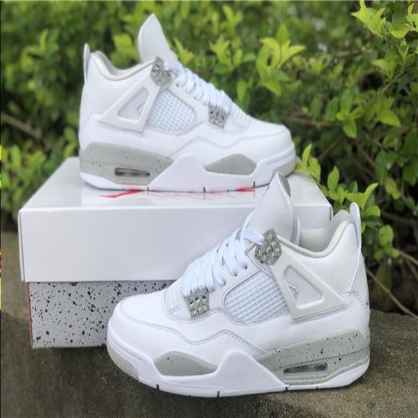 

new basketball oreo men box athletic outdoors sneakers with white women 4s high shoes quality sports 4 shoes agbde