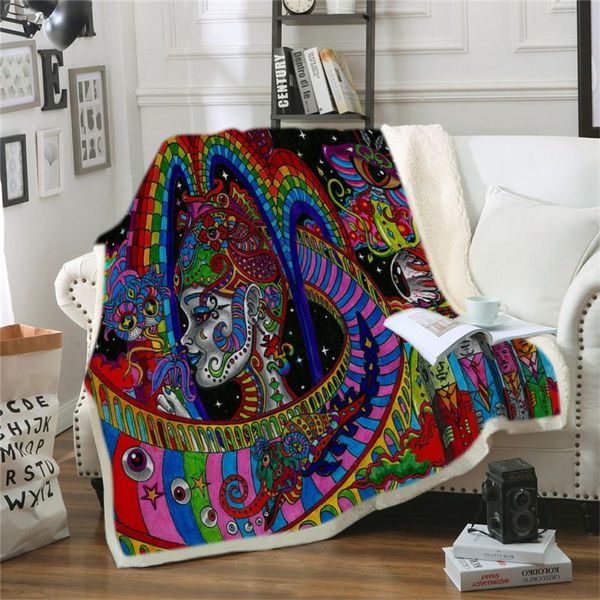 

blankets custom diy print meditating blanket microfiber sherpa wearable blue