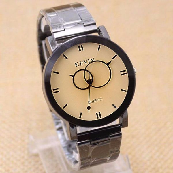 

wristwatches women's fashion simple atmosphere black stainless steel with round dial quartz exquisite watch ladies gift f720, Slivery;brown