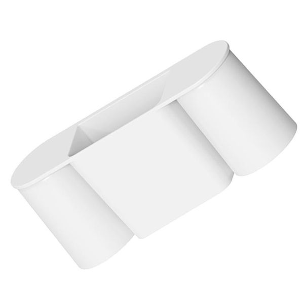 

bath accessory set 1pc wall-mounted toothpaste rack washing cup storage for bathroom(white)