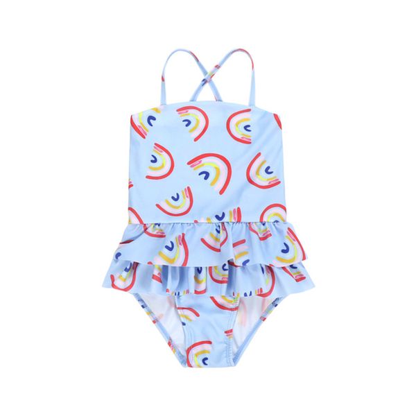 

children's suit baby skirt one piece girls' triangle baby swimsuit, Black