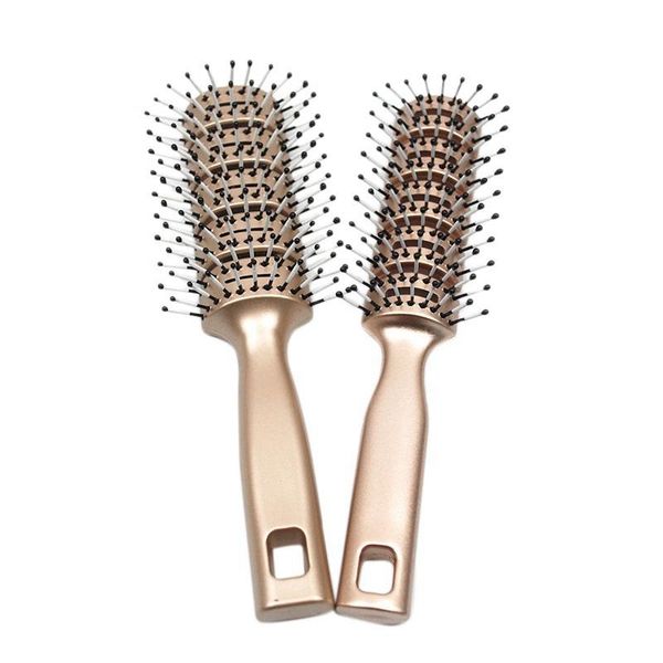 

hair brushes anti-static brush 9 rows detangling styling comb scalp massage, Silver