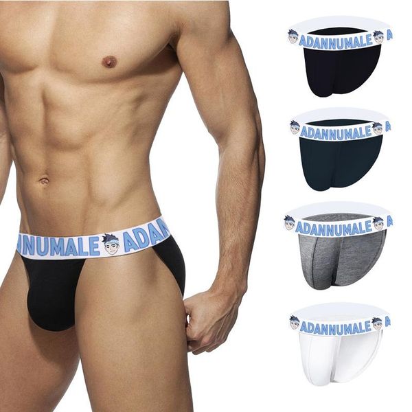 

underpants men's cotton panties sports breathable underwear low waist briefs plus size -2xl male shorts u convex pouch, Black;white
