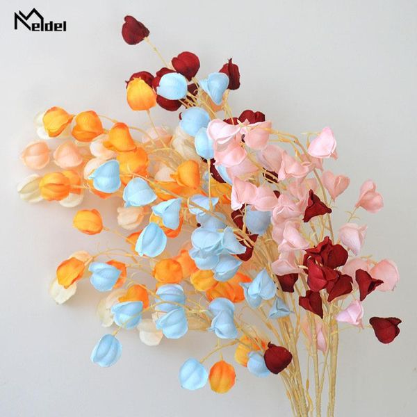 

decorative flowers & wreaths meldel artificial flower silk gooseberry 3 forks groundcherry home party wedding decor physalis lantern fruit a