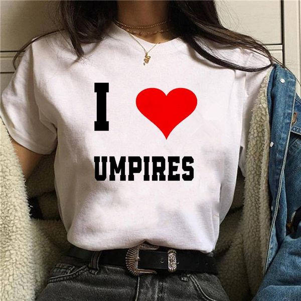 

women's t-shirt play men women multiple heart printed logo, White