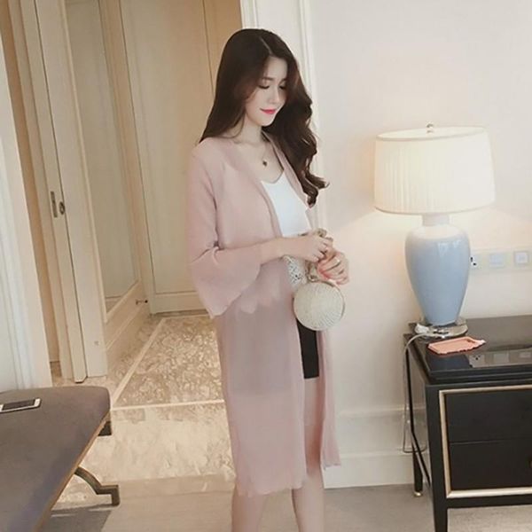 

autumn sunscreen blouse fashion elegant flare sleeve blouses casual solid color female long shirts women's &, White