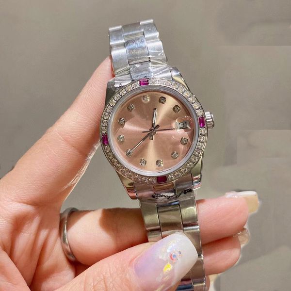 

jxzd jxzd master design automatic mechanical women's watch luxury fashion 31mm dial folding buckle sapphire glass star business handbag, Slivery;golden
