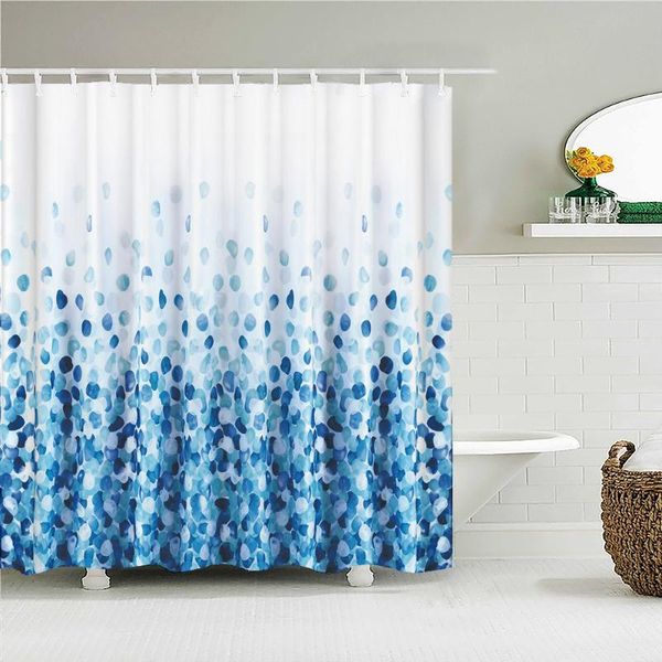 

shower curtains modern nordic style leaf flower small fresh curtain waterproof bathroom decoration home