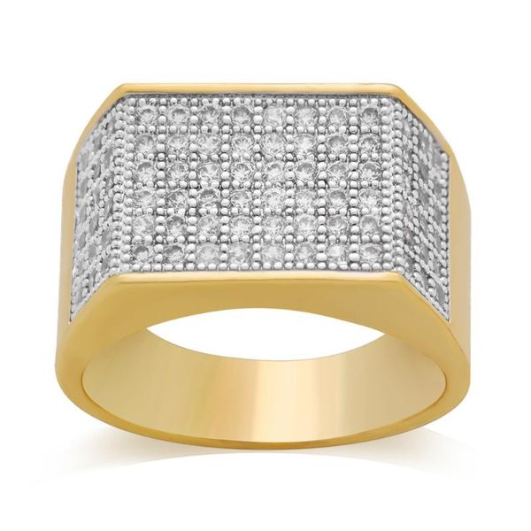 

cluster rings cubic zirconia out bling wide hip hop gold color geometric men hiphop rock cz ring big crystal jewelry gift, Golden;silver