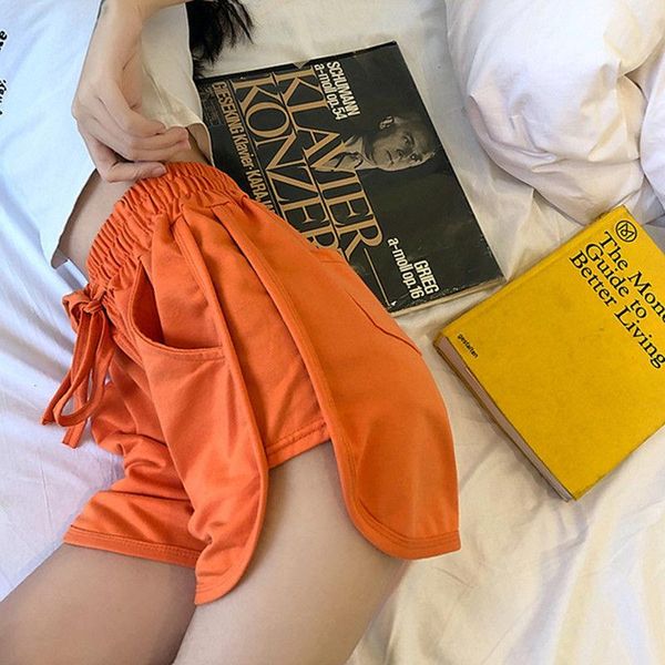 

simple fashion casual shorts for women loose summer gym running breathable beach solid color short yoga outfit