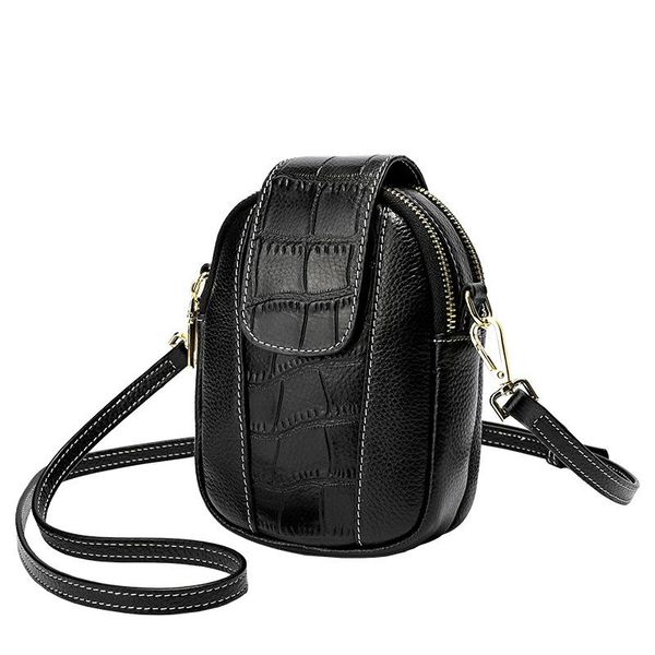 

evening bags mini leather mobile phone bag women 2021 trendy cowhide shoulder fashion slant radiation-proof
